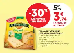 Hyper U Fromage pasteurise leerdammer original offre