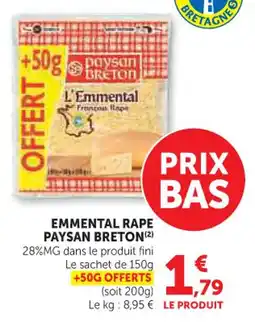 Hyper U Emmental rape paysan breton offre