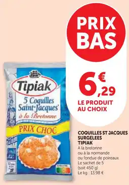 Hyper U Coquilles st jacques surgelees tipiak offre