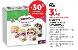 Hyper U Mini pots creme glacee haagen dazs offre