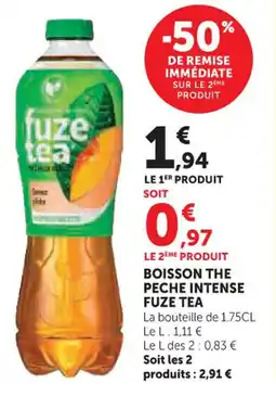 Hyper U Boisson the peche intense fuze tea offre