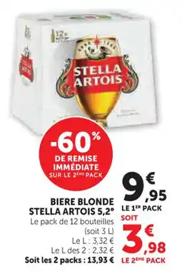 Hyper U Biere blonde stella artois 5,2° offre