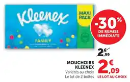 Hyper U Mouchoirs kleenex offre