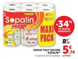 Hyper U Essuie tout decore sopalin offre