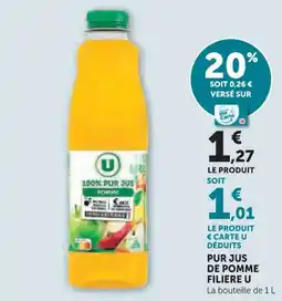 Hyper U Pur jus de pomme filiere u offre