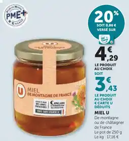 Hyper U Miel u offre