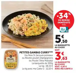Hyper U Petites gambas curry offre