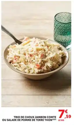 Hyper U Trio de choux jambon comte ou salade de pomme de terre thon offre