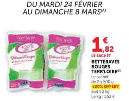 Hyper U Betteraves rouges terr'loire offre