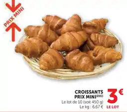 Hyper U Croissants prix mini offre