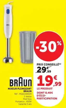 Hyper U Mixeur plongeant braun offre