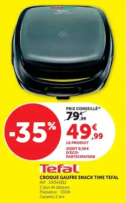 Hyper U Croque gaufre snack time tefal offre