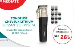 Hyper U Tondeuse cheveux lithium offre
