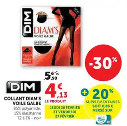 Hyper U Dim collant diam's voile galbe offre