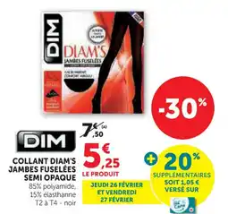 Hyper U Dim collant diam's jambes fuselées semi opaque offre