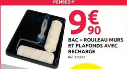 Mr Bricolage Bac + rouleau murs et plafonds avec recharge offre
