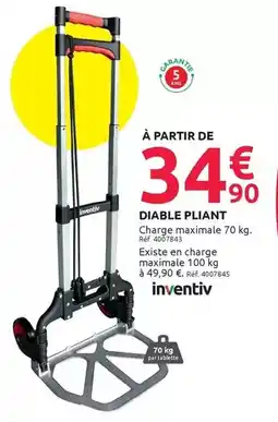 Mr Bricolage Inventiv - diable pliant offre