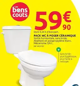 Mr Bricolage Facile - pack wc à poser céramique offre