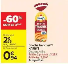 Carrefour Market Harry's - brioche tranchée offre