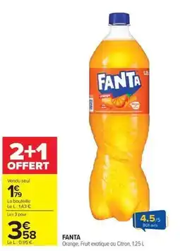 Carrefour Market Fanta - orange, fruit exotique ou citron offre