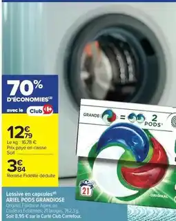Carrefour Market Ariel - lessive en capsules offre
