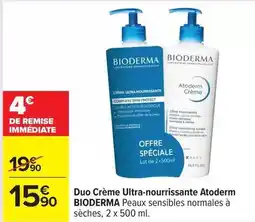 Carrefour Bioderma - duo crème ultra-nourrissante atorerm offre