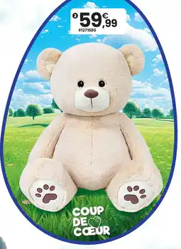 JouéClub Peluche ours beige offre