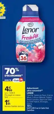 Carrefour Market Adoucissant ultra concentré LENOR offre
