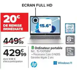 Carrefour Ordinateur portable offre
