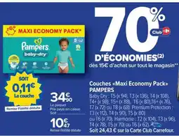 Carrefour Market Pampers Maxi Economy Pack offre