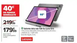 Carrefour Tablette Idea tab 128 Go Luna Gris offre
