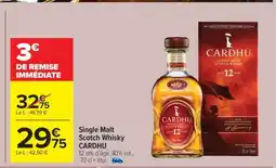 Carrefour Market Single Malt Scotch Whisky CARDHU offre