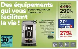 Carrefour Expresso broyeur ECAM21112.S magnifica Silver offre