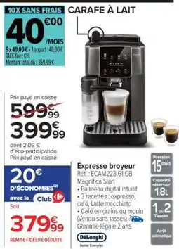 Carrefour Expresso broyeur offre
