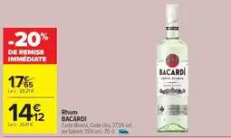 Carrefour Market Rhum BACARDI offre