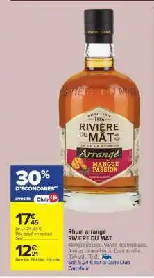 Carrefour Market Rhum arrangé RIVIERE DU MAT offre