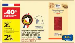 Carrefour Market Magret de canard tranché I.G.P. du sud-ouest offre