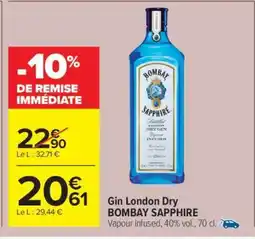 Carrefour Market Gin London Dry BOMBAY SAPPHIRE offre