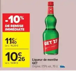 Carrefour Market Liqueur de Menthe GET offre
