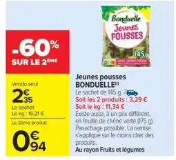 Carrefour Market Jeunes pousses BONDUELLE offre