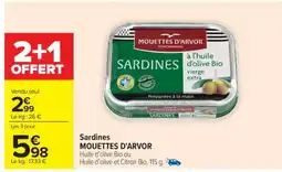 Carrefour Market SARDINES MOUETTES D'ARVOR offre