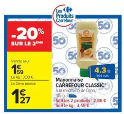 Carrefour Market Mayonnaise CARREFOUR CLASSIC' offre