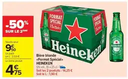 Carrefour Market Bière blonde Format spécial HEINEKEN offre