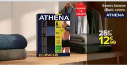 Carrefour Market Boxers homme Basic coton ATHENA offre