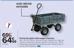 Carrefour Market Chariot de jardin multi usages à bascule offre