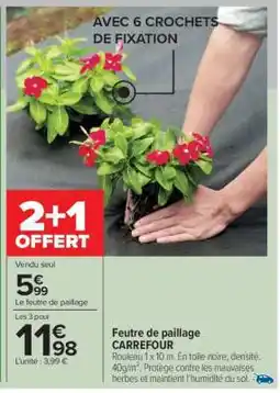 Carrefour Market Feutre de paillage CARREFOUR offre