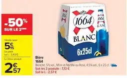 Carrefour Market Bière '1664' offre