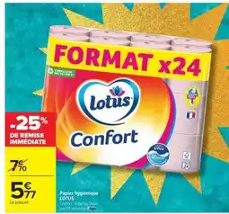 Carrefour Market LOTUS CONFORT Papier hygiénique offre