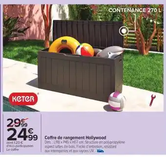 Carrefour Market Coffre de rangement Hollywood offre