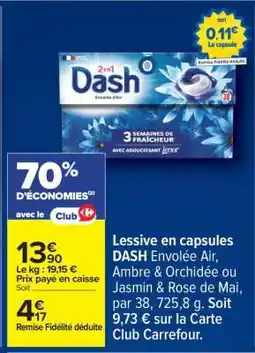 Carrefour Dash 2en1 Envolée d'Air offre
